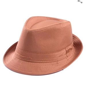 Children Jazz Hats Kids Solid Color Linen Fedoras Caps